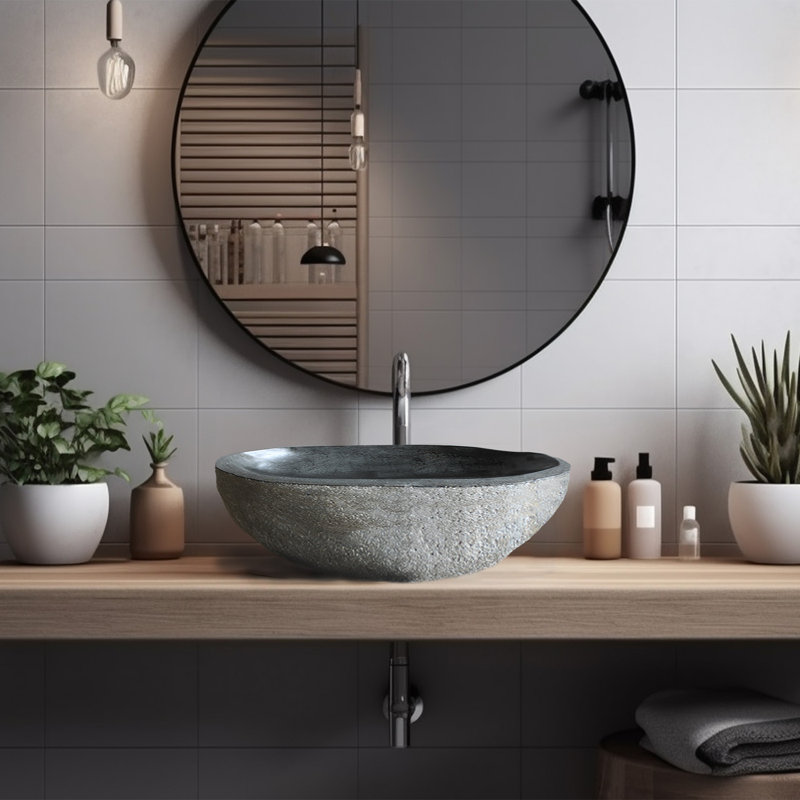 B.o.i 18'' Stone Oval Vessel Bathroom Sink & Reviews | Wayfair